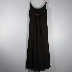 David's Bridal brown slvless  dress sz 10